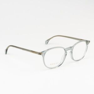 NEW Gucci GG0551O 014 Transparent Milky Light Grey Women Round Eyeglasses